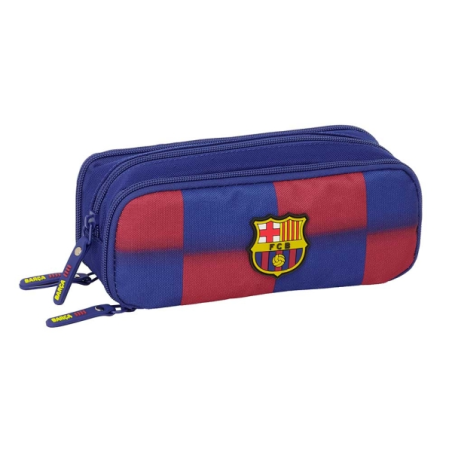 trousse Barcelone rouge bleu zippée
