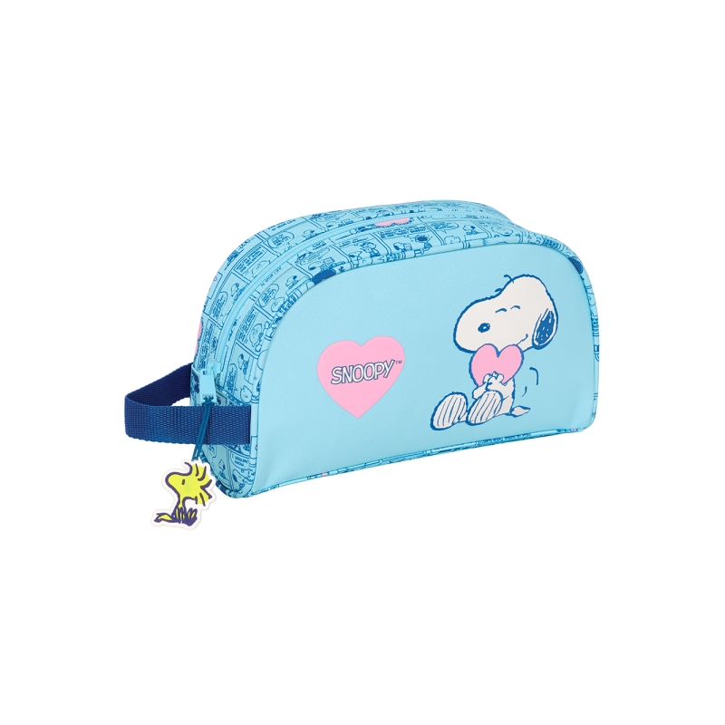 Trousse de toilette Snoopy Love bleu clair 26x16x9 cm
