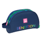 Trousse de toilette Benetton Damero 1 compartiment bleu marine