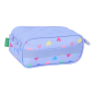 Trousse 3 compartiments Benetton violet 21,5x10x8 cm Trousse 3 compartiments Benetton violet 21,5x10x8 cm