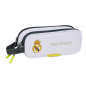 Trousse Real Madrid 2 compartiments noir blanc 21x8x6 cm