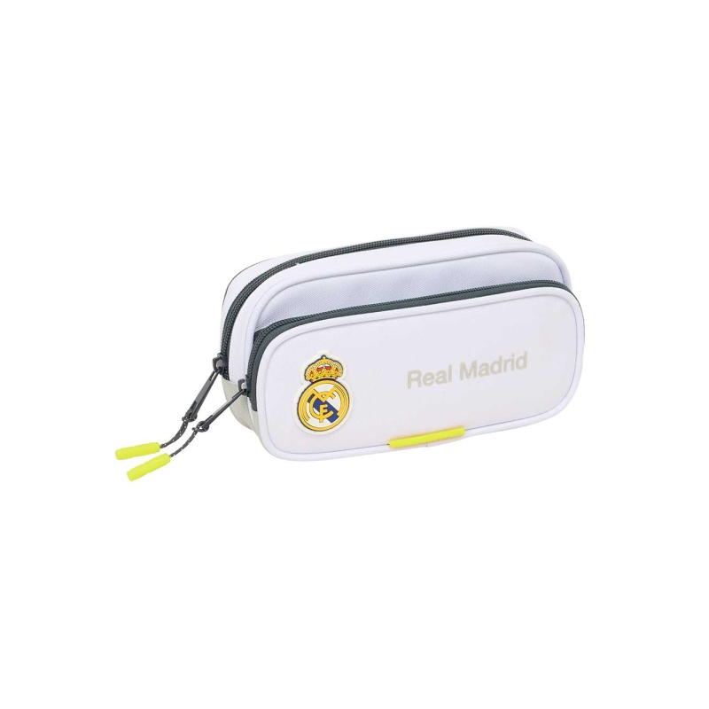 Trousse Real Madrid 2 compartiments 1,3L noir blanc 21x10,5x6cm Trousse Real Madrid 2 compartiments 1,3L noir blanc 21x10,5x6cm