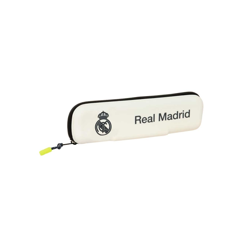 Trousse Real Madrid 1 compartiment silicone blanc 20x5,5x2 cm
