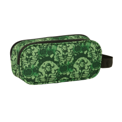 Trousse 3D Hulk 2 compartiments poignée noir vert 21x8x6 cm