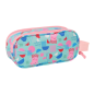 Trousse 3D Peppa Pig 2 compartiments bleu clair 21x8x6 cm