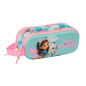 Trousse 3D Gabby's Dollhouse 2 compartiments bleu clair 21x8x6 cm
