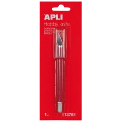 ✅ Couteau Apli Precision Hobby - Longueur Lame 3cm - Lame en Acier Inoxydable - Manche Caoutchouté - Lame de Re en stock