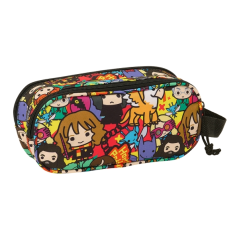 Trousse 3D Harry Potter, 2 compartiments, bleue, 21 x 8 x 6 cm