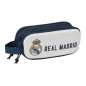 Trousse 3D Real Madrid 2 compartiments noir et blanc 21x8x6 cm
