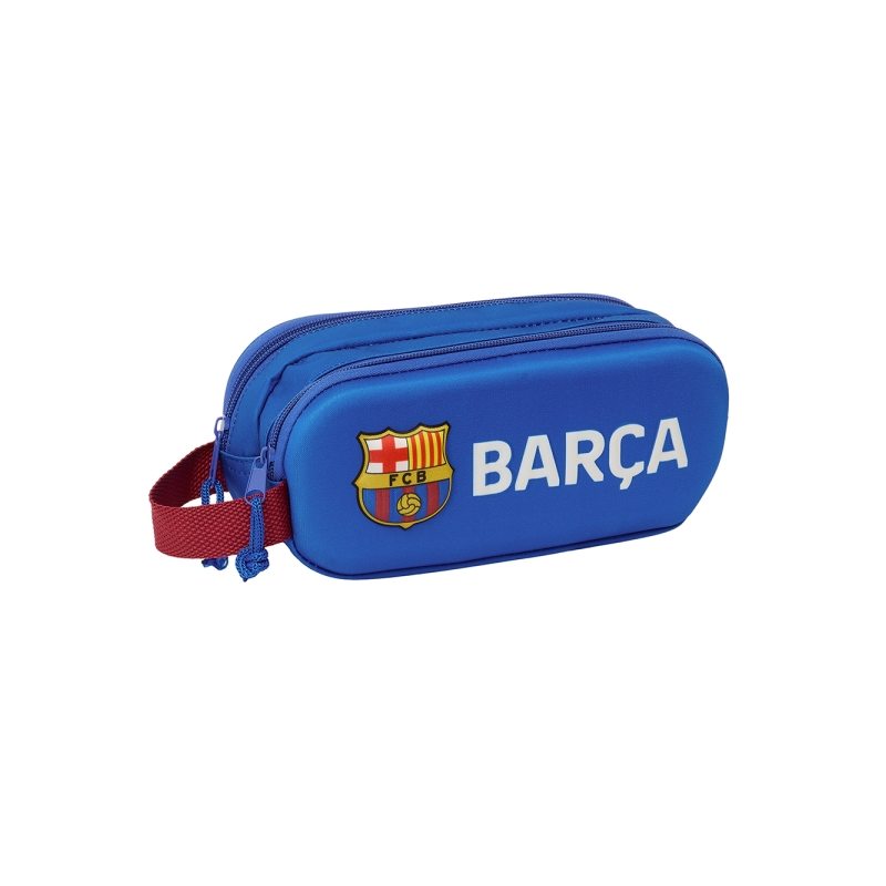 Trousse 3D FC Barcelone 2 compartiments bleu 21x8x6 cm