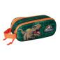 Trousse 3D Jurassic World 2 compartiments vert foncé 21x8x6 cm