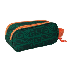 Trousse 3D Jurassic World 2 compartiments vert foncé 21x8x6 cm