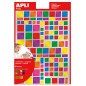 LOT de 10 Gomets carrés adhésifs amovibles Apli - Tailles assorties - Finition métallique - 732 Gomets par sac - Développement
