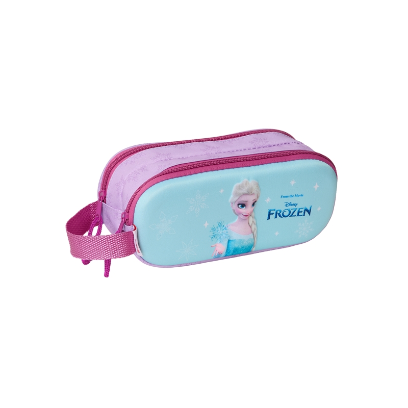 Trousse 3D Frozen Safta 2 compartiments bleu clair 21x8x6 cm Trousse 3D Frozen Safta 2 compartiments bleu clair 21x8x6 cm