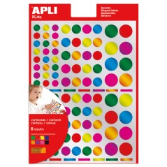 ✅ LOT de 10 Apli Stickers Ronds Adhésifs Permanents - Ø 10mm, Ø 14mm et Ø 20mm - 624 Stickers par Sachet - C en stock