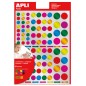 LOT de 10 Apli Stickers Ronds Adhésifs Permanents - Ø 10mm, Ø 14mm et Ø 20mm - 624 Stickers par Sachet - Couleurs Métalliques