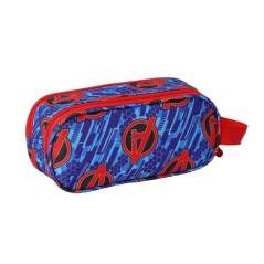 Trousse 3D Avengers Safta 2 compartiments rouge bleu 21x8x6 cm