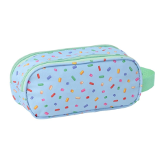 Trousse 3D Bluey Safta 2 compartiments bleu clair 21x8x6 cm