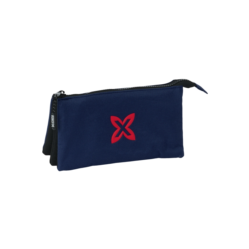 Trousse 3 compartiments Munich Basics bleu marine 22x12x3 cm