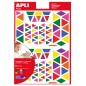 LOT de 10 Gomets triangulaires amovibles Apli - Tailles assorties - 648 Gomets par sac - Développement des compétences et de la
