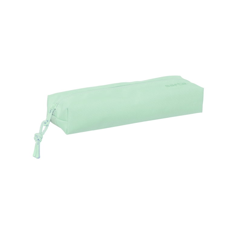 Trousse rectangulaire Safta 22 cm 1 compartiment vert pastel