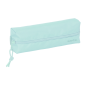 Trousse rectangulaire 22 cm 1 compartiment bleu clair