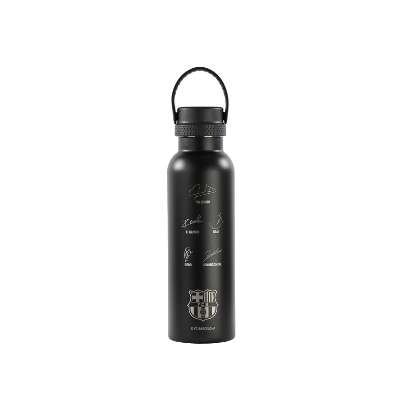 Bouteille réutilisable FC Barcelone 600 ml noir inoxydable