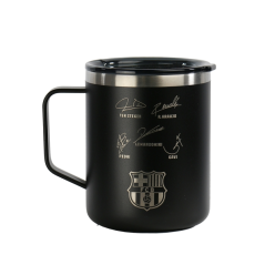 mug noir FC Barcelone en inox