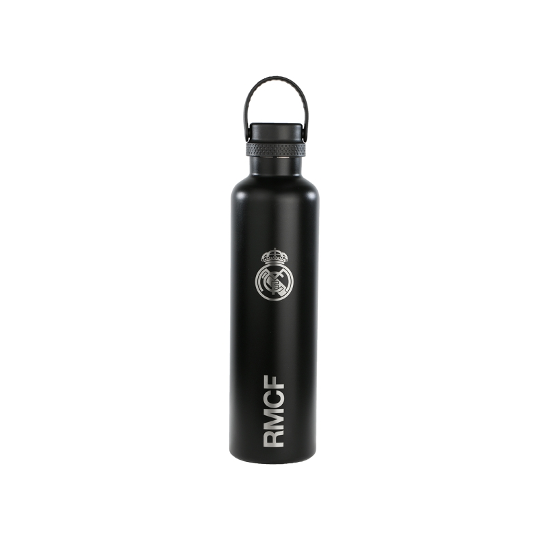 Bouteille réutilisable Real Madrid 1L noir inox double paroi