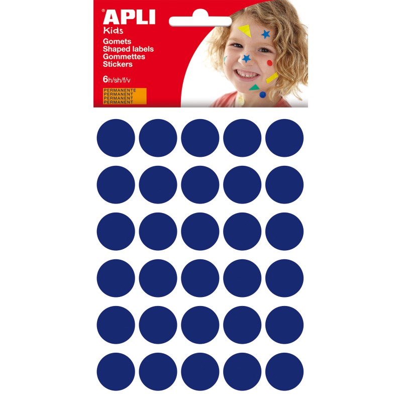 LOT de 10 Apli Gomets Rond Ø 20mm - 180 Unités en 6 Feuilles - Adhésif Permanent - Développement des Compétences et de la