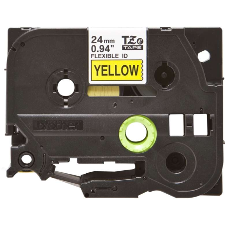 Brother TZe-FX651 Ruban noir sur fond jaune 24 mm x 8 m