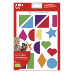 ✅ LOT de 5 Apli Autocollants Thématiques Formes Géométriques xL - 2 Feuilles A4 (64 Autocollants) - Développ en stock