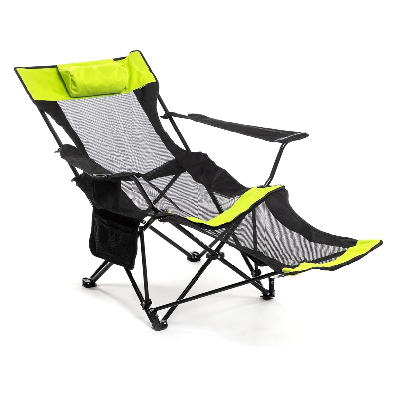 Chaise longue de camping 3 en 1 Innovagoods noir/vert