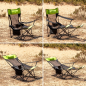 Chaise longue de camping 3 en 1 Innovagoods noir/vert