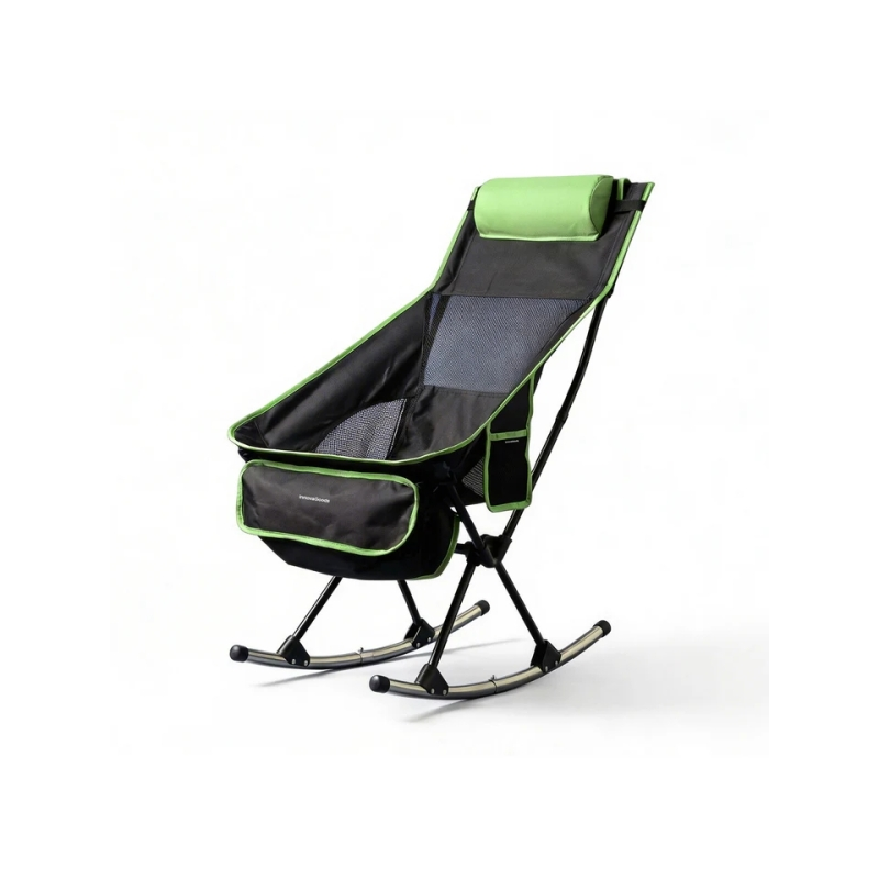 Chaise pliante Innovagoods Trillow camping 2 en 1 noir vert