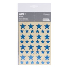 ✅ LOT de 10 Autocollants étoiles holographiques Apli - Taille 12,5 mm et 19,5 mm - Adhésif permanent - 120 aut en stock