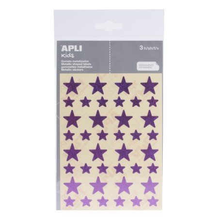 ✅ LOT de 10 Apli Holographic Star Gomets - Taille 12,5 mm et 19,5 mm - Adhésif permanent - 120 unités par sac en stock