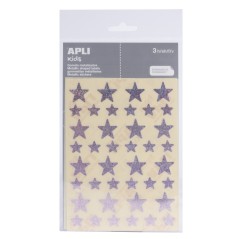✅ LOT de 10 Apli Holographic Star Stickers - Taille 12,5 mm et 19,5 mm - Adhésif permanent - 120 autocollants p en stock