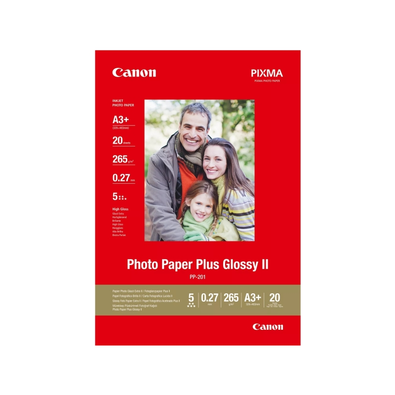 Canon Papier photo Glossy II A3+ 265g 20 feuilles blanc Canon Papier photo Glossy II A3+ 265g 20 feuilles blanc
