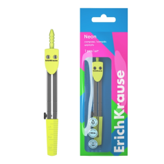 compas scolaire métal jaune