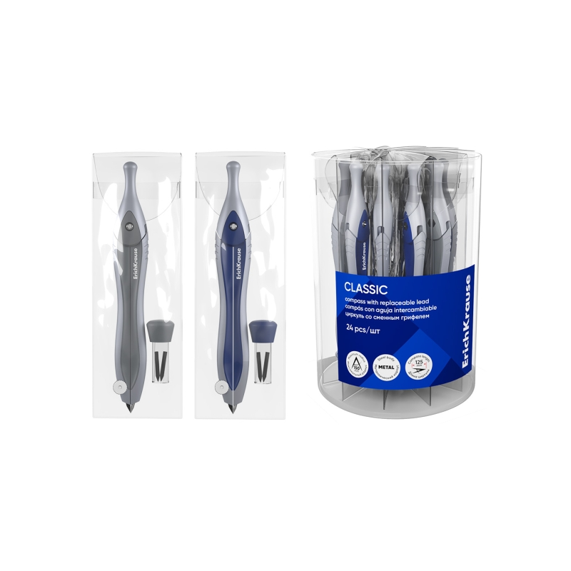 Compas scolaire métal 125 mm ErichKrause, assorti Compas scolaire métal 125 mm ErichKrause, assorti