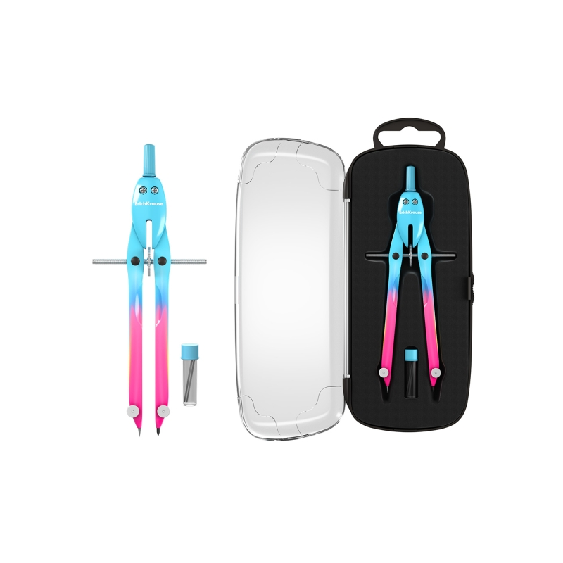 Compas scolaire ErichKrause CoolRay métal 155 mm assorti Compas scolaire ErichKrause CoolRay métal 155 mm assorti