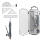 Pack dessin scolaire ErichKrause compas et règle 15 cm gris