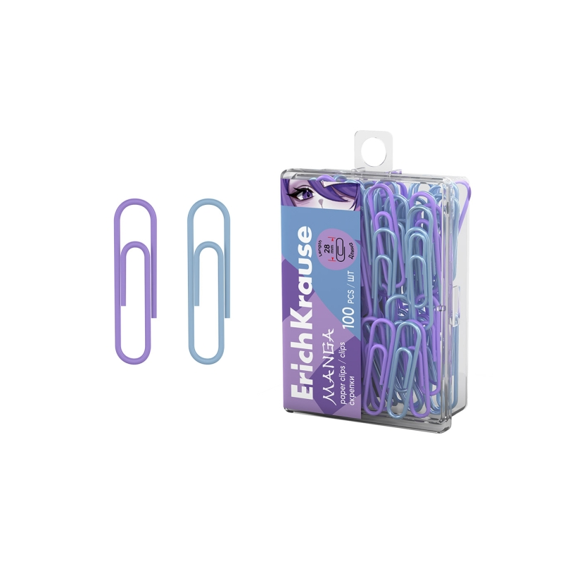 Clips recouverts 28 mm ErichKrause x100 assortis Clips recouverts 28 mm ErichKrause x100 assortis