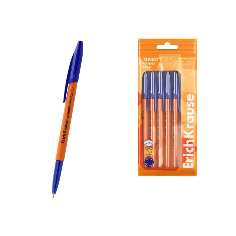 Lot de 8 stylos bille bleus ErichKrause 0,7 mm Lot de 8 stylos bille bleus ErichKrause 0,7 mm