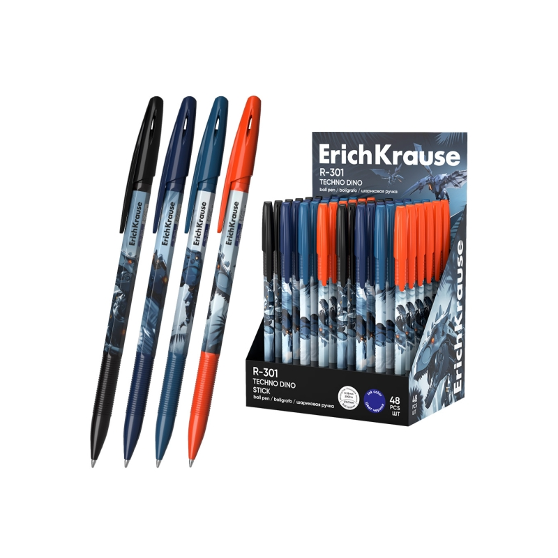 Stylo-bille ErichKrause R-301 bleu lot de 48 Stylo-bille ErichKrause R-301 bleu lot de 48