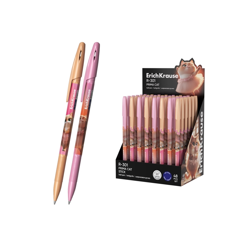 Stylos ErichKrause R-301 Stick Prima bleus, lot de 48 Stylos ErichKrause R-301 Stick Prima bleus, lot de 48