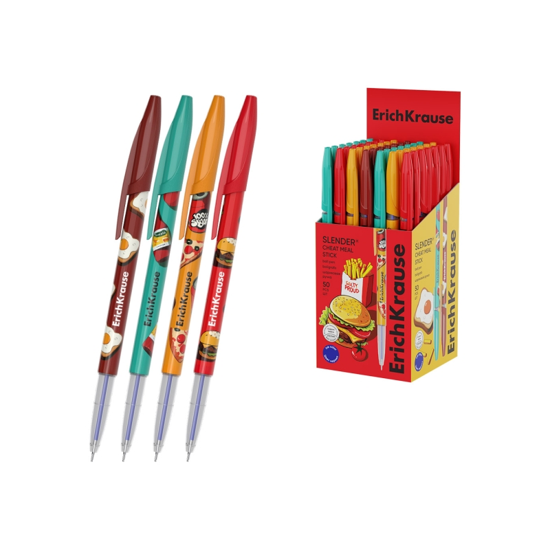 Stylo-bille ErichKrause Stick Cheat Meal bleu 0,26 mm Stylo-bille ErichKrause Stick Cheat Meal bleu 0,26 mm
