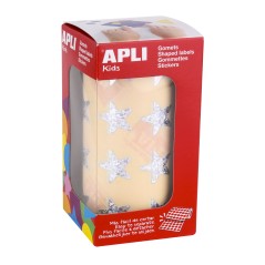 ✅ Apli Gomets Holographic Star 19,5 mm - 1416 unités par rouleau - Idéal pour les activités des enfants - Con en stock