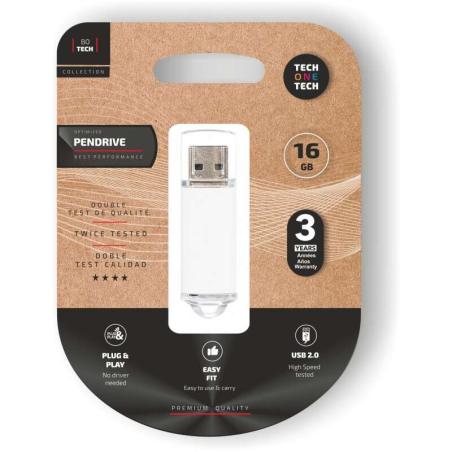 clé USB blanche TechOneTech 16Go